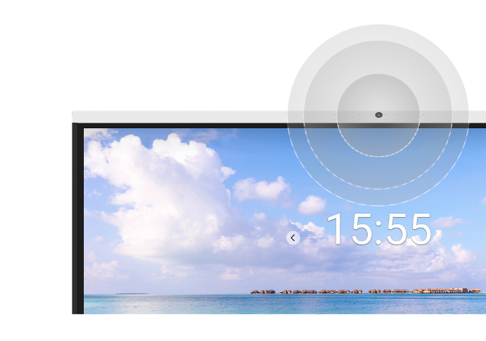 Función de videoconferencia de la pantalla interactiva Edutouch con cámara y micrófonos integrados