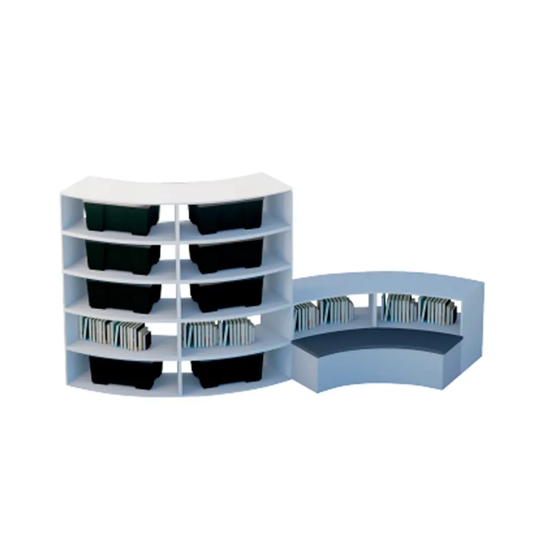 Estanteria de almacenamiento curvo Estanteria de almacenamiento curvo